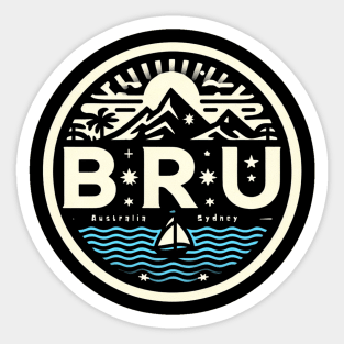 BRU Sailing Logo Sticker